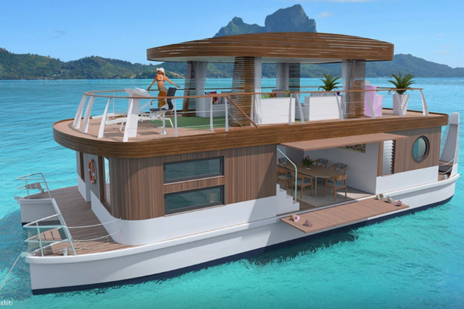 catamaran floating villa